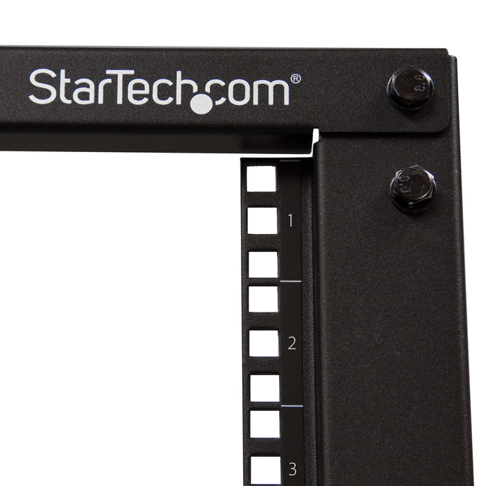 EAN 0065030887137 - StarTech.com 4POSTRACK15U armario rack Rack o bastidor independiente Negro imagen 5