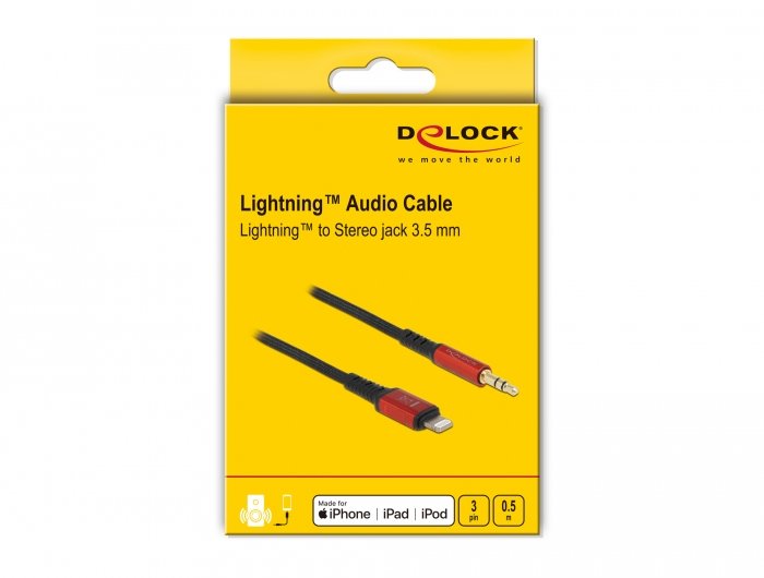 EAN 4043619865864 - DeLOCK 86586 cable de audio 3,5mm Negro, Rojo imagen 3