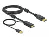 EAN 4043619859641 - DeLOCK 85964 adaptador de cable de vídeo HDMI tipo A (Estándar) DisplayPort + USB Type-A Negro imagen 1