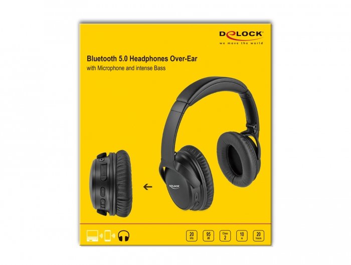 EAN 4043619271818 - DeLOCK 27181 auricular y casco Inalámbrico y alámbrico Diadema Llamadas/Música MicroUSB Negro imagen 5