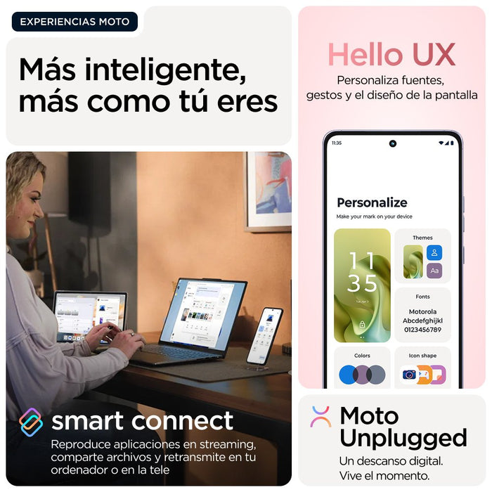 EAN 840023294884 - Motorola moto g86 5G 16,9 cm (6.67") SIM doble Android 15 USB Tipo C 8 GB 256 GB 5200 mAh Rosa imagen 11