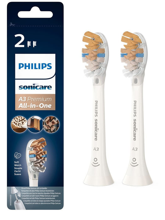 EAN 8710103963530 - Philips A3 Premium HX9092/10 cepillo de cabello 2 pieza(s) Blanco imagen 2