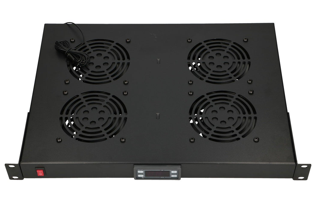 EAN 5903148914718 - Extralink 19\" RACK MOUNT FAN PANEL (4 FANS) WITH THERMOSTAT Panel del ventilador imagen 2