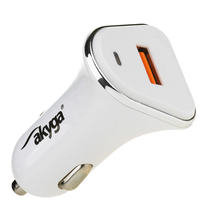 EAN 5901720133717 - Akyga Car charger AK-CH-07 USB 5V/3.0A 15W Quick Charge 3.0 Teléfono móvil, Tableta Blanco Carga rápida A imagen 1