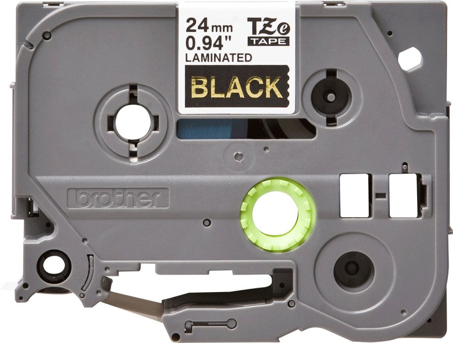 EAN 0012502625872 - Brother TZE-354 cinta para impresora de etiquetas Oro sobre negro imagen 3
