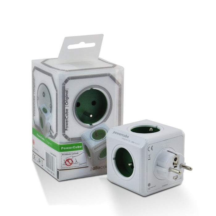 EAN 8718444081166 - Allocacoc PowerCube Original (E) base múltiple 5 salidas AC Verde, Blanco imagen 2