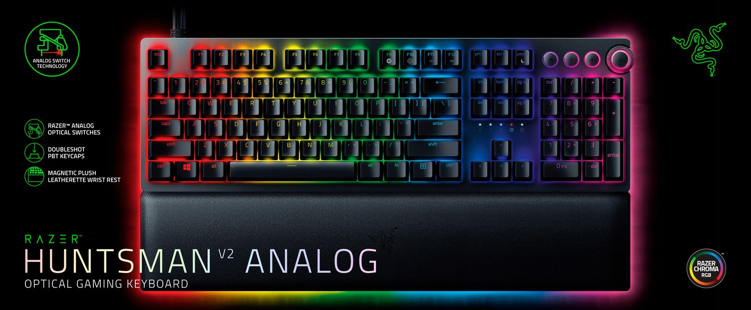 EAN 8886419346630 - Razer Huntsman V2 Analog teclado Juego USB QWERTY Inglés de EE. UU. Negro imagen 13