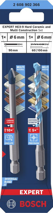 EAN 6949509245571 - Bosch HEX-9 Juego de brocas 2 pieza(s) imagen 2