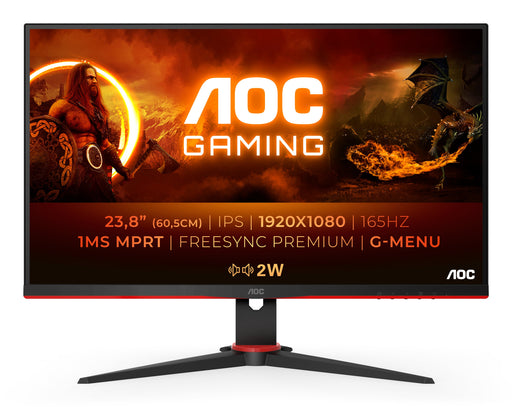 EAN 4038986140553 - AOC G2 24G2SPAE/BK LED display 60,5 cm (23.8") 1920 x 1080 Pixeles Full HD Negro, Rojo imagen 1