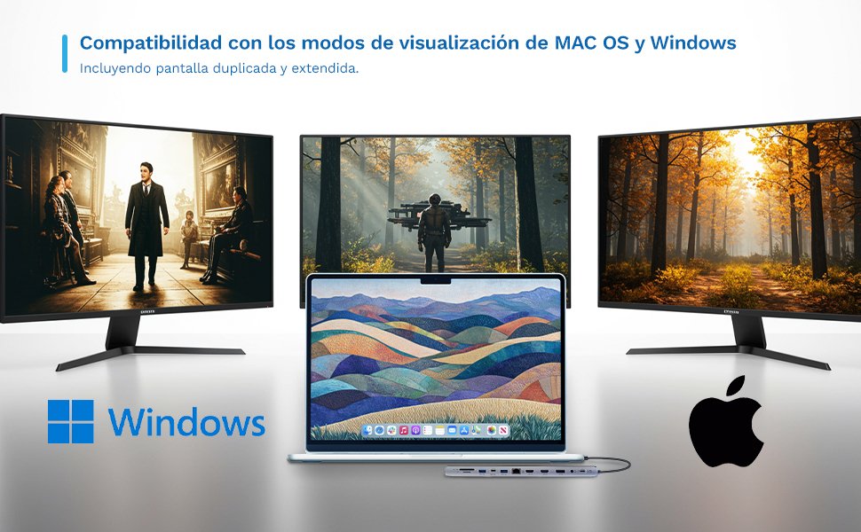 EAN 8052101435351 - Ewent EW1150 base para portátil y replicador de puertos Alámbrico USB 3.2 Gen 1 (3.1 Gen 1) Type-C Alumin imagen 6