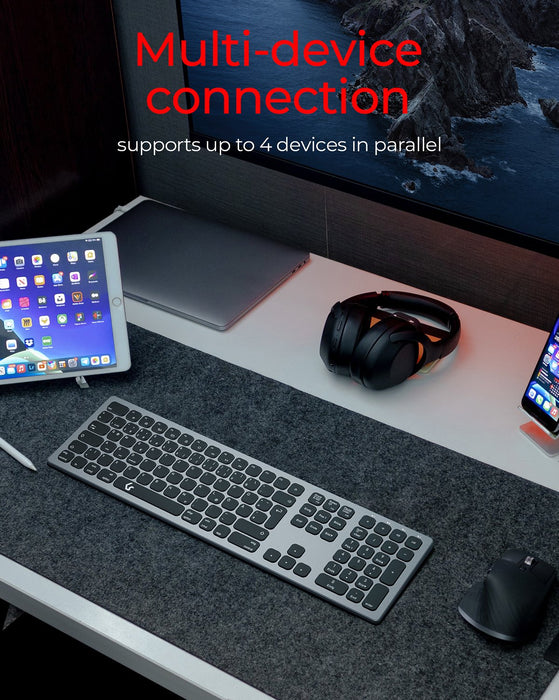 EAN 4250078172680 - KeySonic KSK-8023BTRF teclado Universal Bluetooth QWERTZ Alemán Antracita, Negro imagen 3