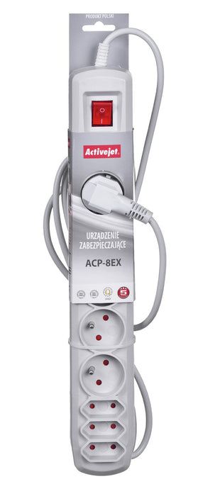 EAN 5901452155445 - Activejet APN-8G/1,5M-GR base múltiple 8 salidas AC Interior Gris imagen 3