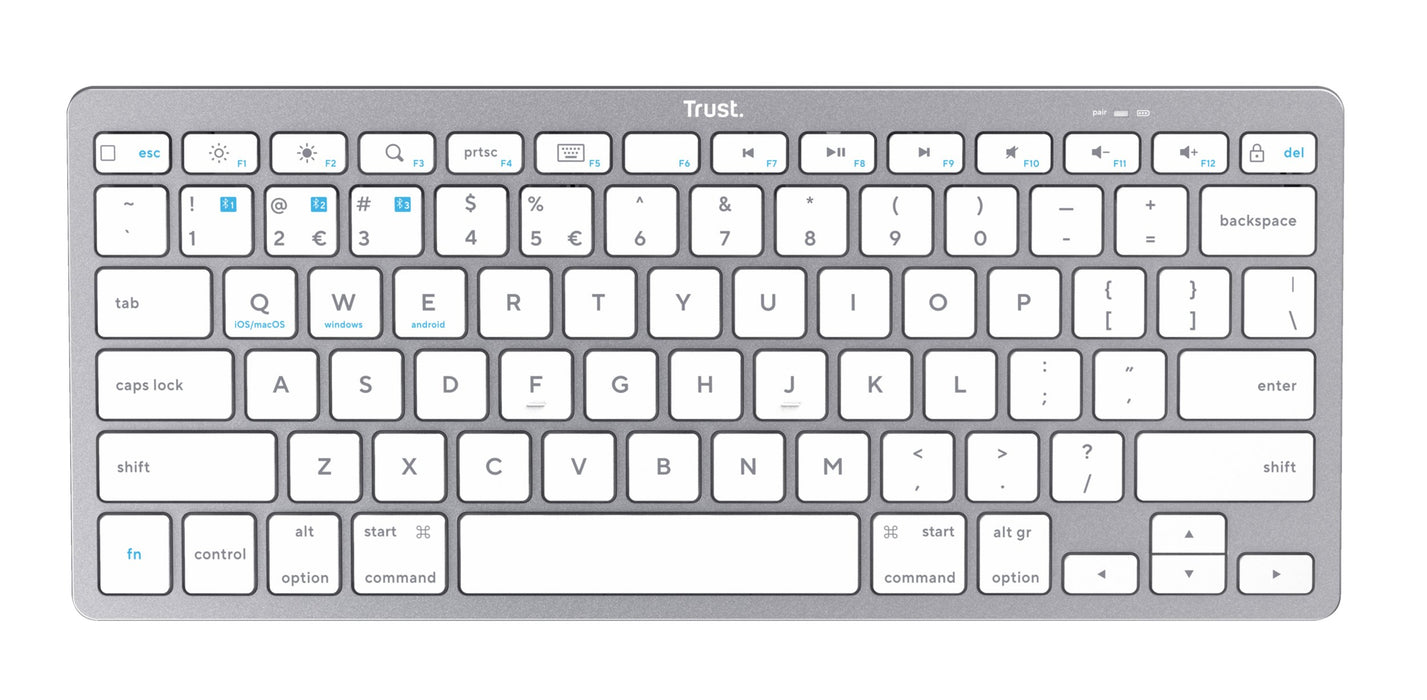 EAN 8713439246544 - Trust 24654 teclado Oficina QWERTY Español Plata, Blanco imagen 3