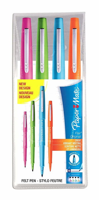 EAN 3026980286460 - Papermate Flair Original rotulador Medio Azul, Verde, Naranja, Rosa imagen 1