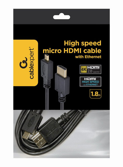 EAN 8716309072854 - Gembird 1.8m HDMI-M/micro HDMI-M cable HDMI 1,8 m HDMI tipo A (Estándar) HDMI tipo D (Micro) Negro imagen 1