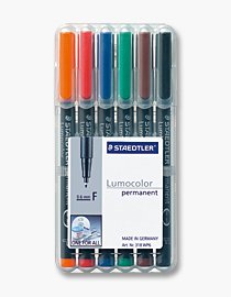 EAN 4007817323670 - Staedtler 318 WP6 marcador permanente Negro, Azul, Marrón, Verde, Naranja, Rojo 6 pieza(s) imagen 1