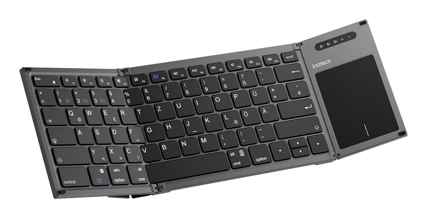 EAN 6976521111188 - Inateck KB06101_STEEL GRAY teclado Hogar RF Wireless + Bluetooth QWERTZ Inglés Negro imagen 2