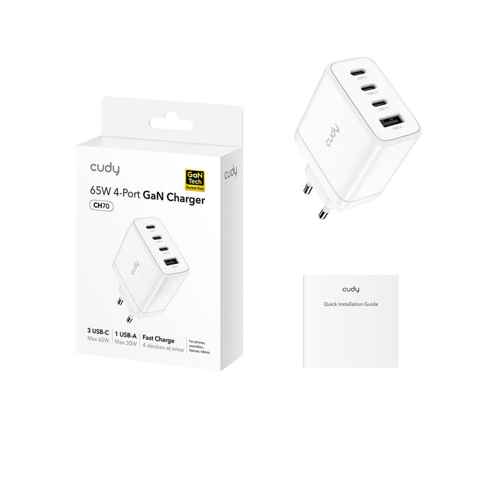 EAN 6971690794491 - Cudy CH70 Portátil, Smartphone, Tableta Blanco Corriente alterna Carga rápida Auto imagen 2