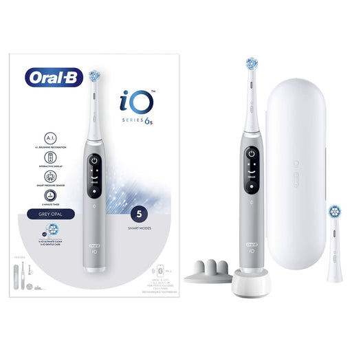 EAN 4210201427360 - Oral-B iO 6S Adulto Cepillo dental vibratorio Gris, Blanco imagen 2