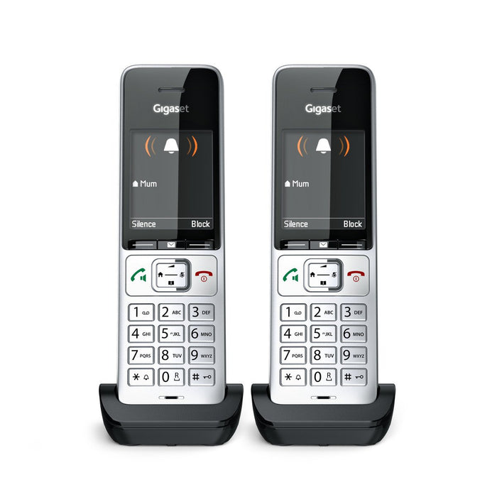 EAN 4250366866079 - Gigaset COMFORT 500HX duo Teléfono DECT/analógico Identificador de llamadas Negro, Plata imagen 3