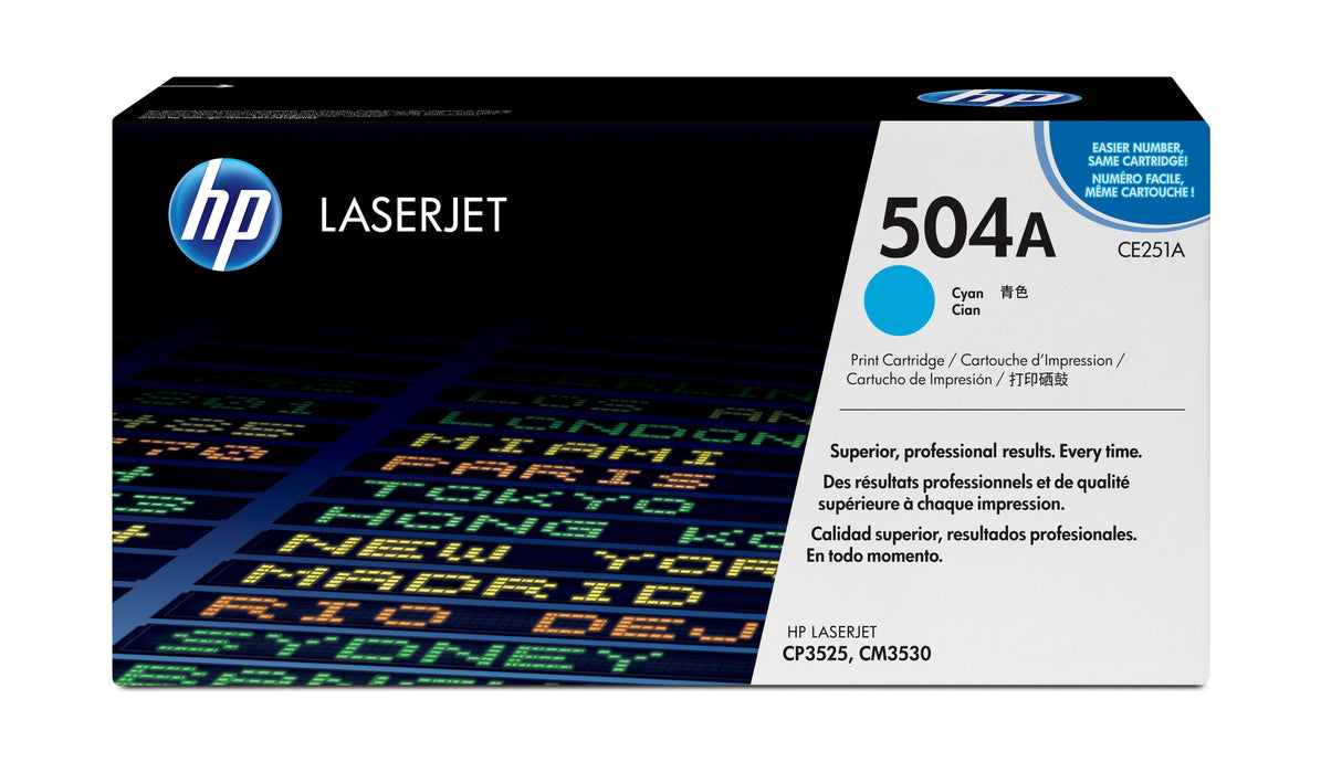 EAN 0883585595709 - HP 504A Cyan Original LaserJet Toner Cartridge cartucho de tóner 1 pieza(s) imagen 1