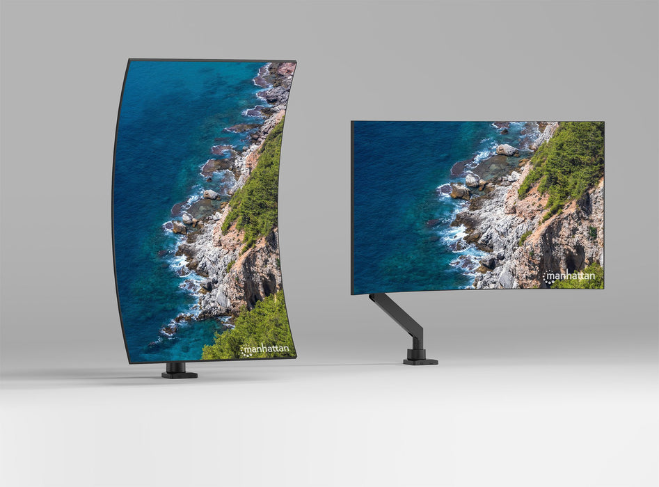 EAN 766623462594 - Manhattan 462594 soporte para monitor 144,8 cm (57") Escritorio Negro imagen 11