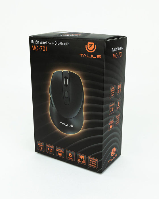 EAN 8436550234794 - TALIUS TAL-MO701 ratón Oficina Ambidextro RF Wireless + Bluetooth Óptico 2400 DPI imagen 9