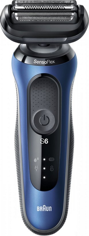EAN 4210201432968 - Braun Series 6 61-B1200s Máquina de afeitar de láminas Recortadora Negro, Azul imagen 1