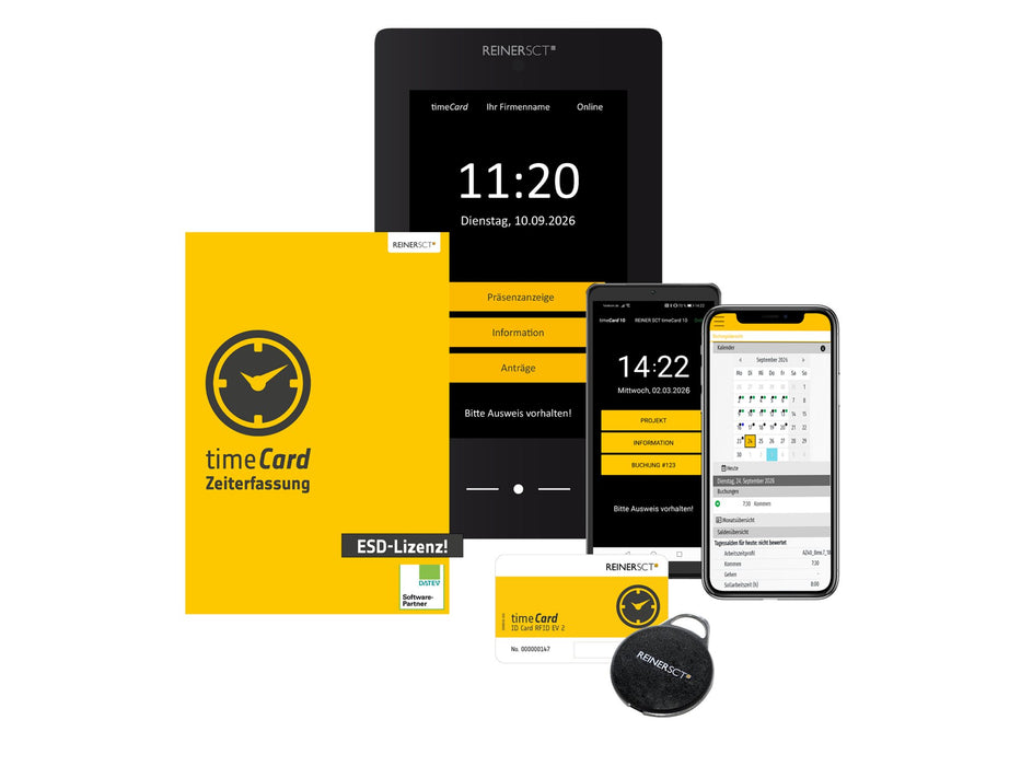 EAN 4011170084178 - Reiner SCT timeCard time recording annual license, 10 employees, ESD, 1 year Comercial 1 licencia(s) Desc imagen 3