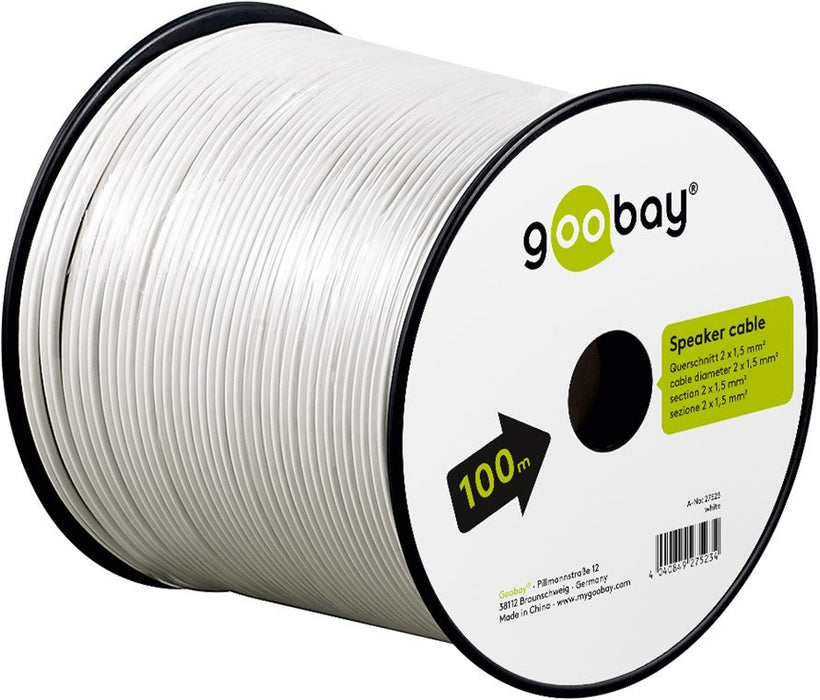 EAN 4040849275234 - Goobay 27523 cable de audio 100 m Blanco imagen 7