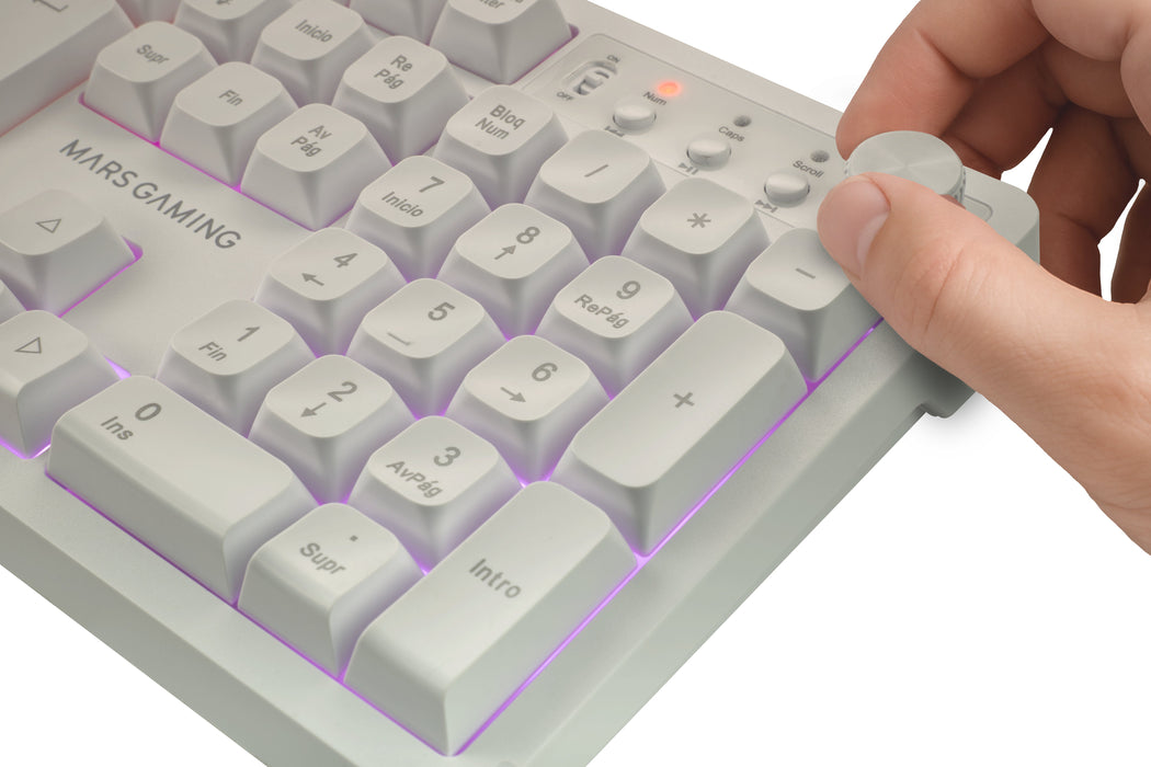 EAN 8435693111160 - Mars Gaming MCPWXWES teclado Ratón incluido Juego RF inalámbrica + USB QWERTY Español Blanco imagen 2
