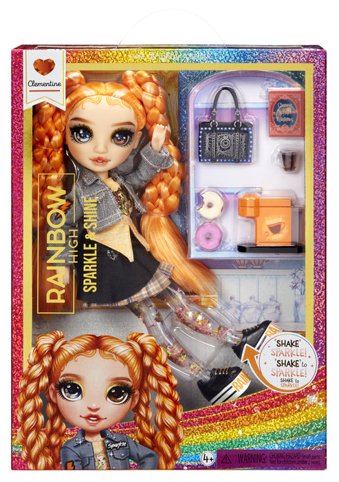 EAN 0035051427803 - Rainbow High Sparkle & Shine Fashion Dolls- Clementine (Orange) imagen 7