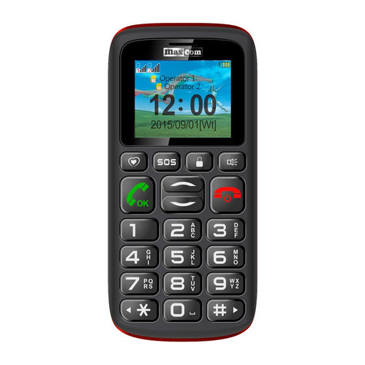 EAN 5908235978024 - MaxCom Comfort MM428 4,57 cm (1.8") 78 g Negro, Rojo Teléfono para personas mayores imagen 1