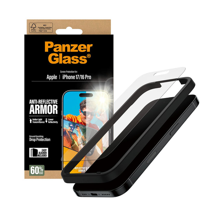 EAN 5715685026713 - PanzerGlass ® Anti-Reflective Armor Screen Protector iPhone 17 | iPhone 16 Pro w. EasyAligner Protector d imagen 5