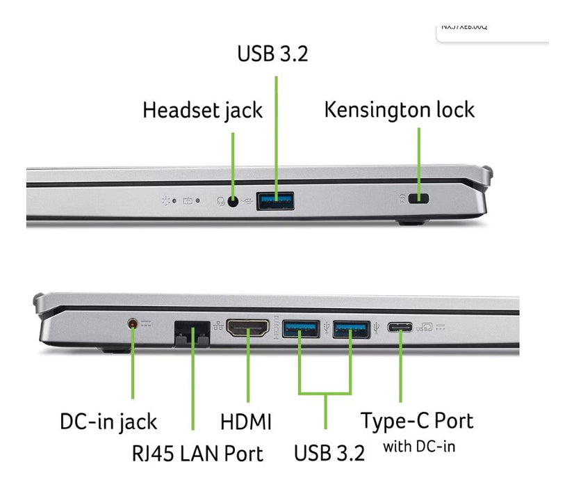 EAN 4711474519733 - Acer Aspire Go 15 AG15-42P-R0VD AMD Ryzen™ 7 5825U Portátil 39,6 cm (15.6") Full HD 32 GB DDR4-SDRAM 512  imagen 2