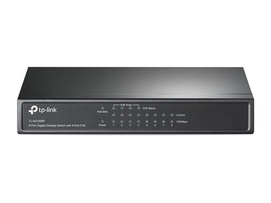 EAN 6935364021160 - TP-Link TL-SG1008P Gestionado Gigabit Ethernet (10/100/1000) Energía sobre Ethernet (PoE) Gris imagen 1