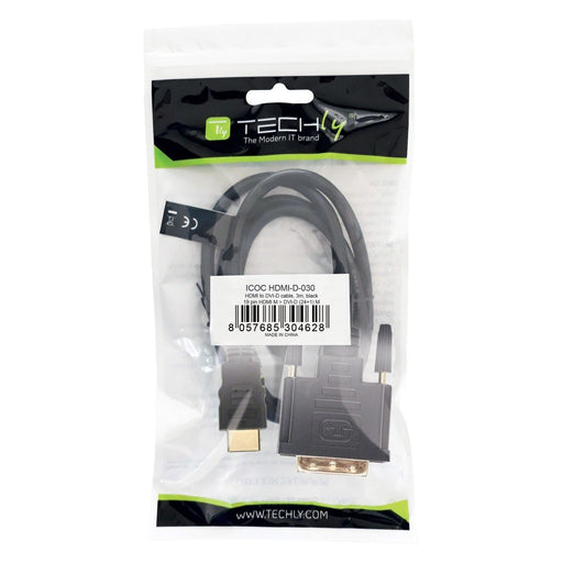 EAN 8057685304628 - Techly 3.0m HDMI - DVI-D M/M 3 m Negro imagen 2