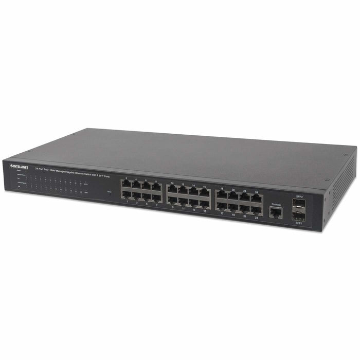 EAN 0766623560559 - Intellinet 560559 switch Gestionado Gigabit Ethernet (10/100/1000) Energía sobre Ethernet (PoE) Negro imagen 1