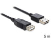 EAN 4043619833733 - DeLOCK EASY-USB 2.0-A - USB 2.0-A, 5m cable USB USB A Negro imagen 2