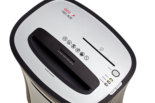 EAN 4015468118835 - Genie 1501 XCD triturador de papel Corte en tiras 67 dB 22 cm Negro, Plata imagen 2
