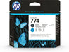EAN 0192018596955 - HP 774 Matte Black/Cyan DesignJet Printhead cartucho de tinta 1 pieza(s) Original Negro mate, Cian imagen 1