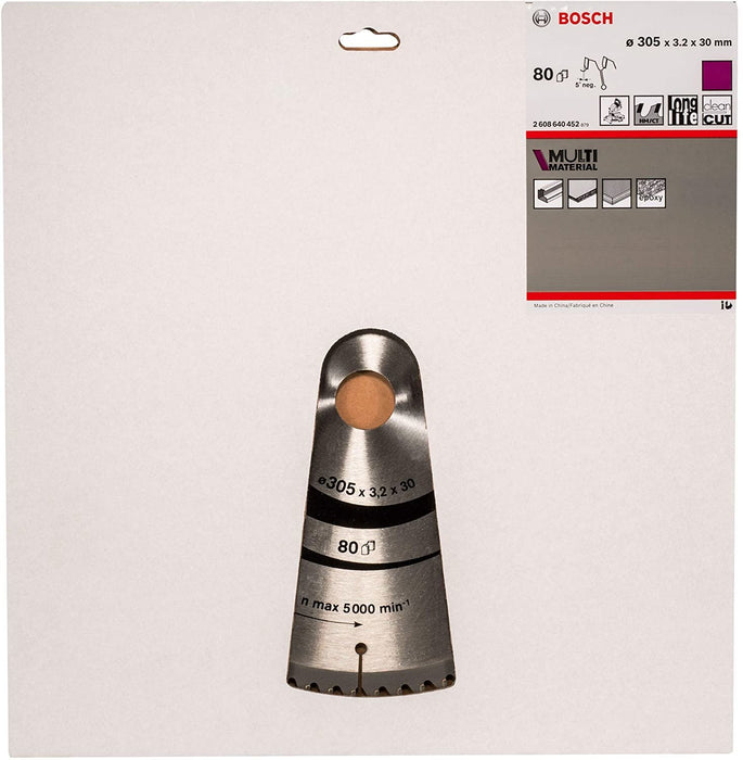 EAN 3165140317504 - Bosch ‎2608640452 hoja de sierra circular 30,5 cm 1 pieza(s) imagen 1