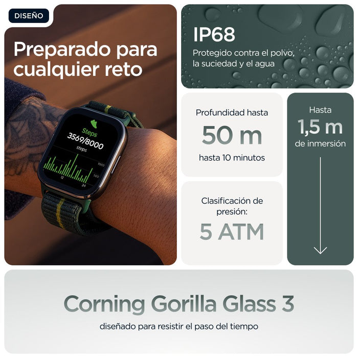 EAN 0840023294563 - Motorola moto watch fit 4,83 cm (1.9") OLED 44.5 mm Digital Pantalla táctil Verde, Gris GPS (satélite) imagen 12