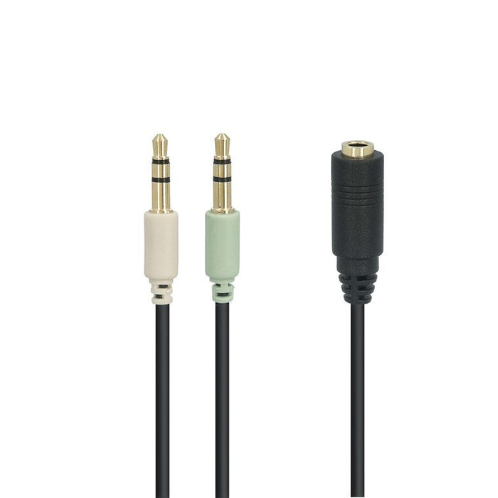 EAN 4040849489808 - Goobay 48980 cable de audio 0,4 m 2 x 3.5mm 3,5mm Negro imagen 1
