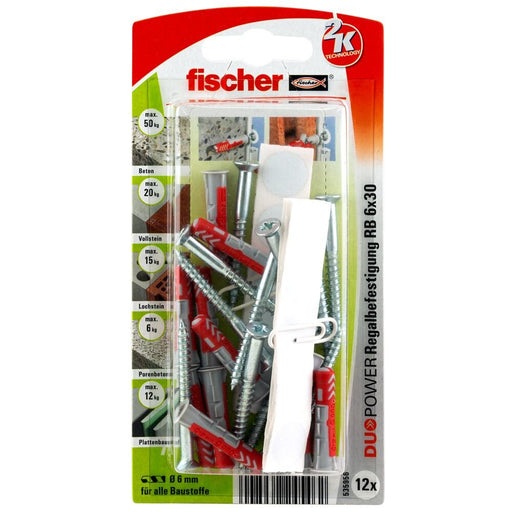 EAN 4048962245462 - Fischer DuoPower 12 pieza(s) Juego de enchufes de pared y tornillos 30 mm imagen 2