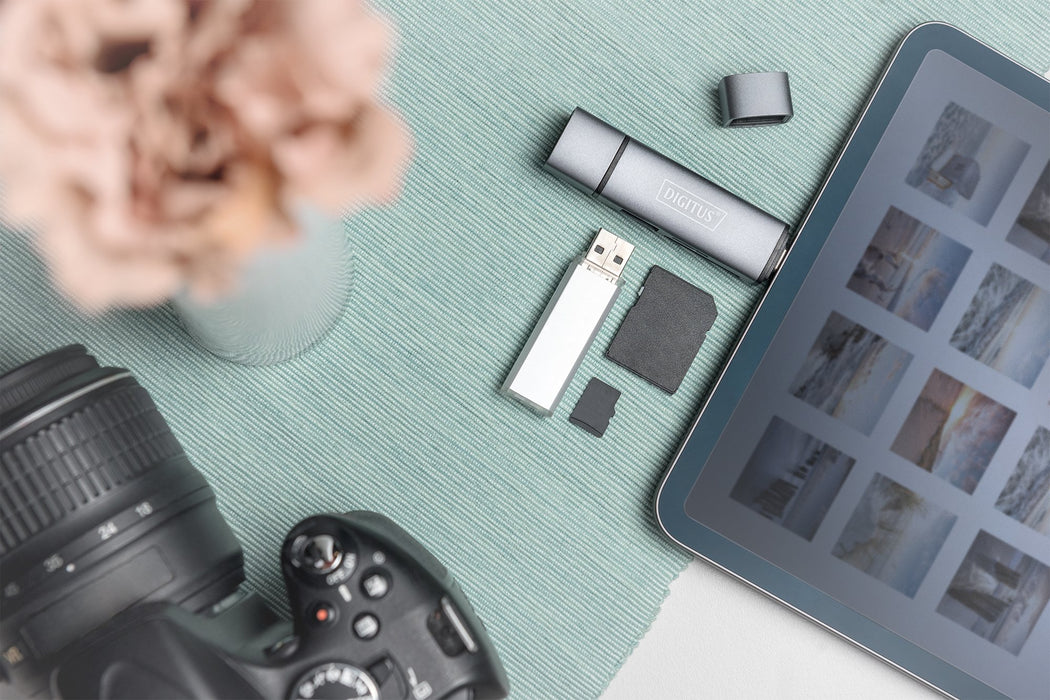 EAN 4016032464464 - Digitus DA-70886 lector de tarjeta USB 3.2 Gen 1 (3.1 Gen 1) Type-A/Type-C Aluminio imagen 3