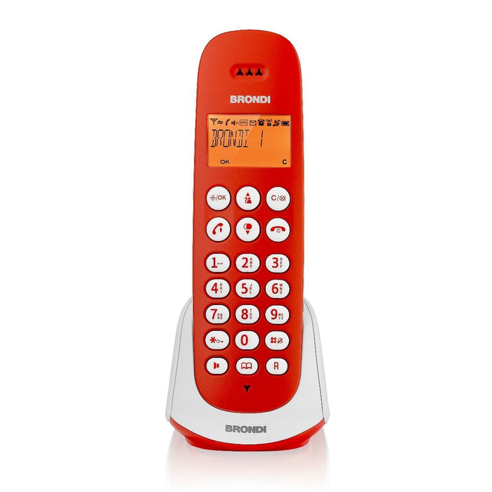 EAN 8015908738452 - Brondi Adara Teléfono DECT Identificador de llamadas Rojo, Blanco imagen 1