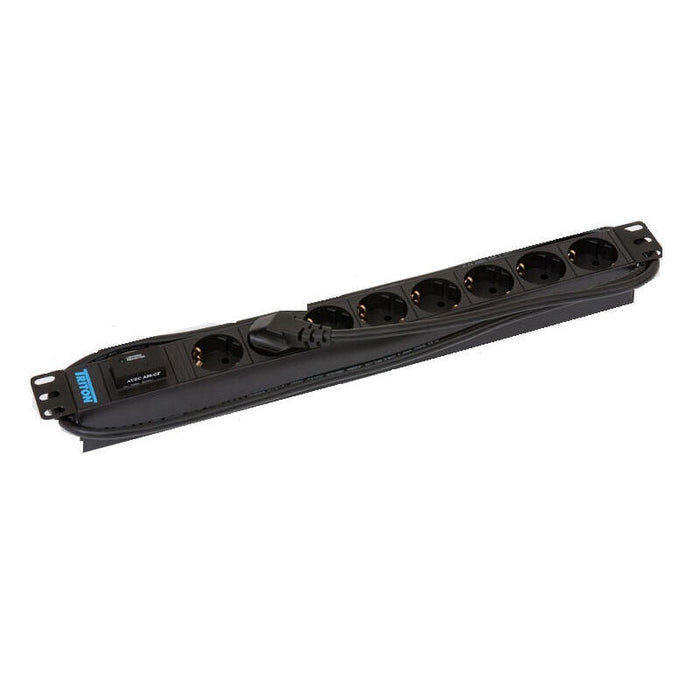 Bachmann 19 "It Pdu Basic 1 U, 8 Vías, Regleta De Enchufes Plateado / Gris, Protección Contra Sobretensiones