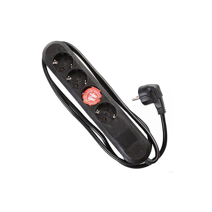 Bachmann Regleta Smart 4 Tomas, Negro 1,5m Sin Interruptor