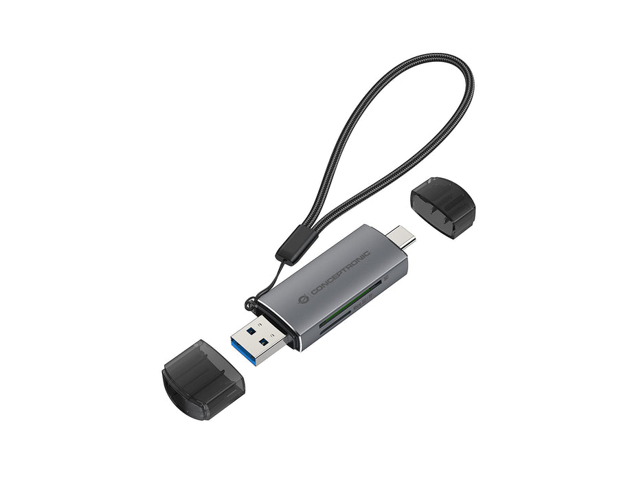 EAN 4015867234358 - Conceptronic BIAN05G lector de tarjeta USB 3.2 Gen 1 (3.1 Gen 1) Type-A/Type-C Gris imagen 1
